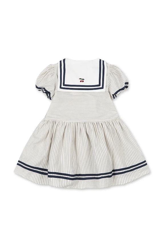 Κοριτσίστικα Konges Sløjd φόρεμα flared βαμβακερό ALLIE SAILOR DRESS GOTS KS105253.PPY2 λευκό