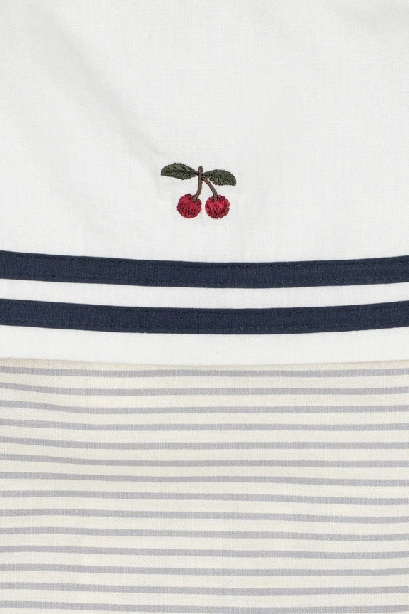 Konges Sløjd φόρεμα flared βαμβακερό ALLIE SAILOR DRESS GOTS λευκό KS105253.PPY2