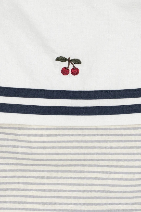Konges Sløjd φόρεμα flared βαμβακερό ALLIE SAILOR DRESS GOTS λευκό KS105253.PPY2