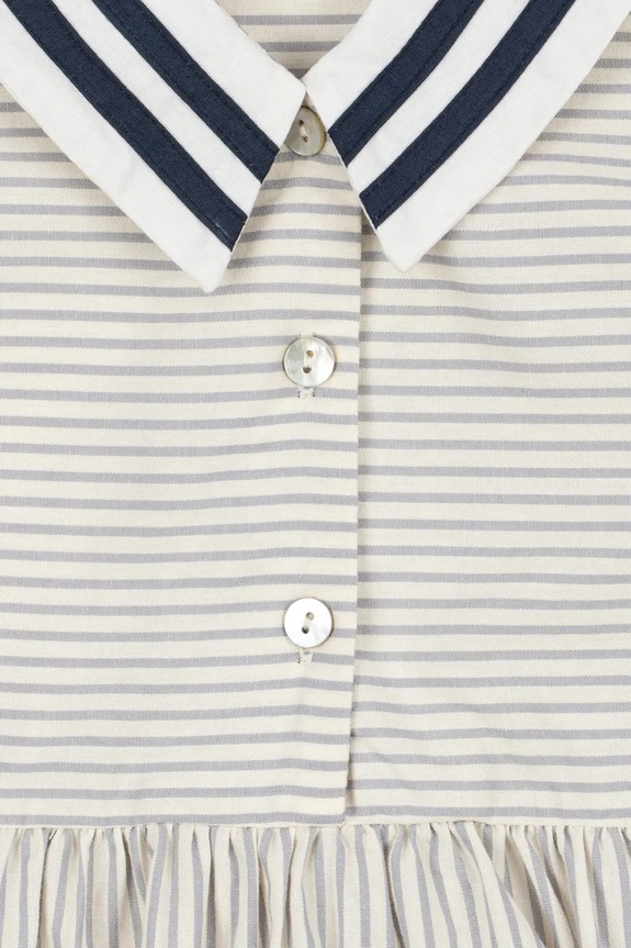 Konges Sløjd φόρεμα flared βαμβακερό ALLIE SAILOR DRESS GOTS KS105253.PPY2 λευκό