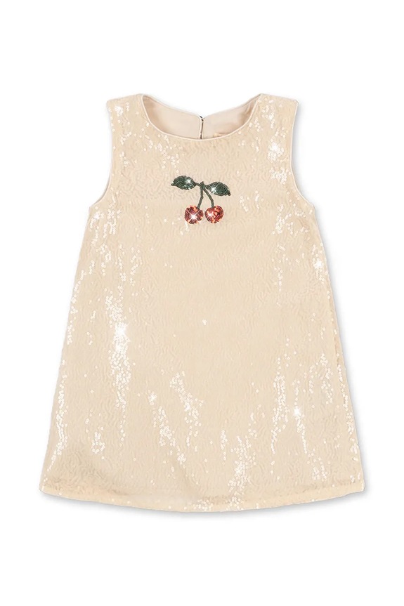 Konges Sløjd šaty ARIES SEQUIN DRESS GRS béžová KS105263.PPY2