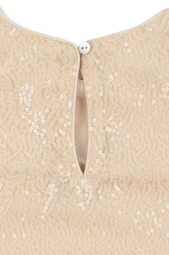 Dievča Konges Sløjd šaty ARIES SEQUIN DRESS GRS KS105263.PPY2 béžová