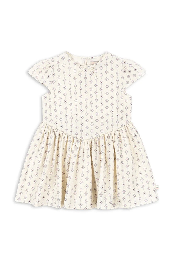 Konges Sløjd καλοκαιρινό με βαμβάκι AVA DRESS GOTS KS105269.PPY2 λευκό SS26