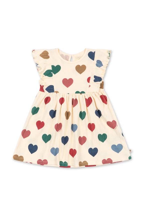 Konges Sløjd šaty s bavlnou CHLEO DRESS GOTS béžová KS105312.PPY2