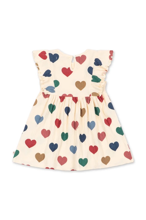 Konges Sløjd šaty s bavlnou CHLEO DRESS GOTS KS105312.PPY2 béžová SS26