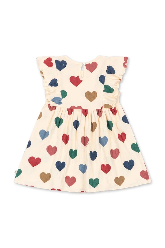 Konges Sløjd šaty s bavlnou CHLEO DRESS GOTS KS105312.PPY2 béžová SS26