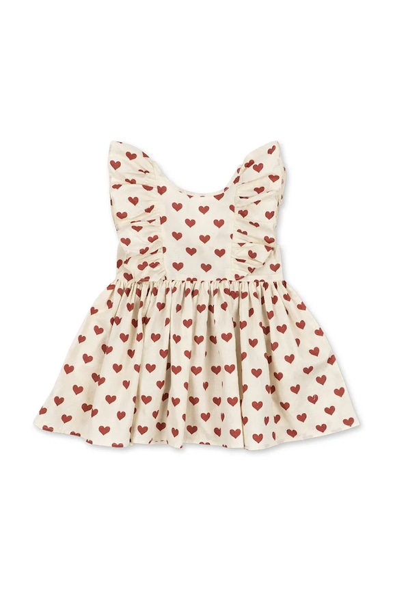 Konges Sløjd φόρεμα βαμβακερό CIANNA BOW DRESS GOTS KS105314.PPY2 ροζ SS26