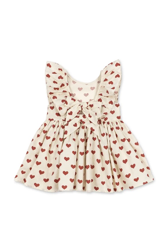 Κοριτσίστικα Konges Sløjd φόρεμα βαμβακερό CIANNA BOW DRESS GOTS KS105314.PPY2 ροζ