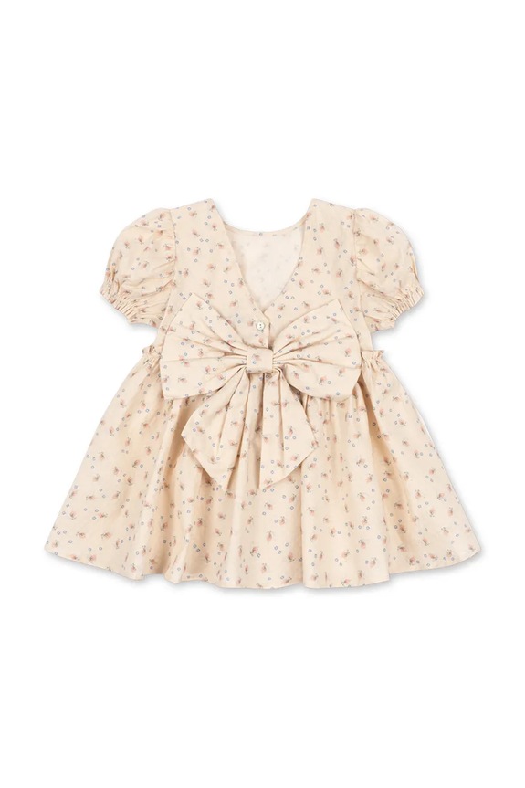 Konges Sløjd φόρεμα EVIA BOW DRESS GOTS μπεζ KS105365.PPY2