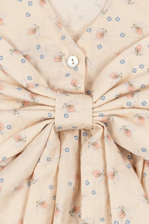 Κοριτσίστικα Konges Sløjd φόρεμα EVIA BOW DRESS GOTS KS105365.PPY2 μπεζ