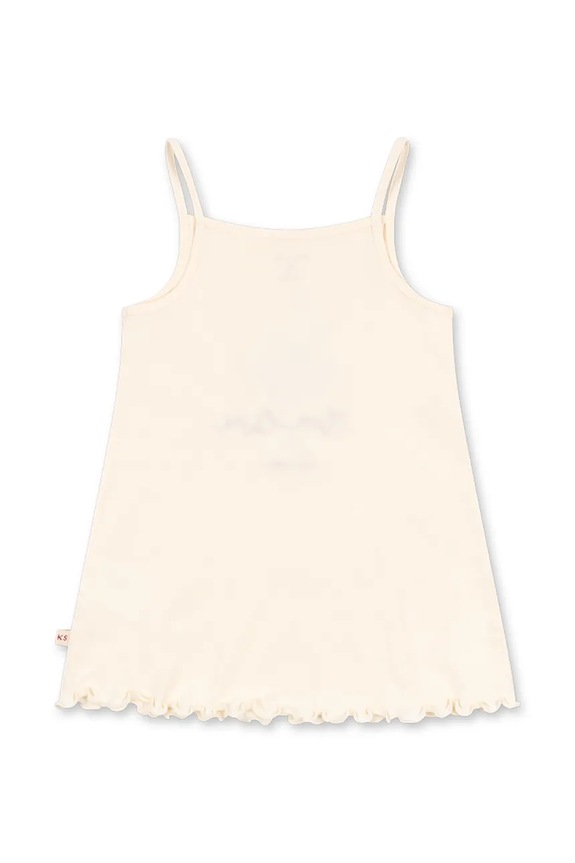 Konges Sløjd šaty bavlnené FAMO STRAP DRESS GOTS KS105366.PPY2 béžová SS26