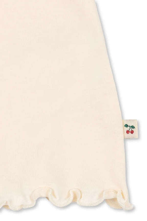 Konges Sløjd šaty bavlnené FAMO STRAP DRESS GOTS béžová KS105366.PPY2