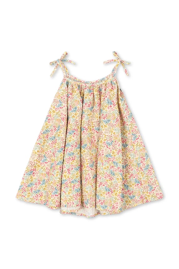 Konges Sløjd letné šaty s bavlnou VIVIAN STRAP DRESS GOTS KS105582.PPY2 béžová SS26