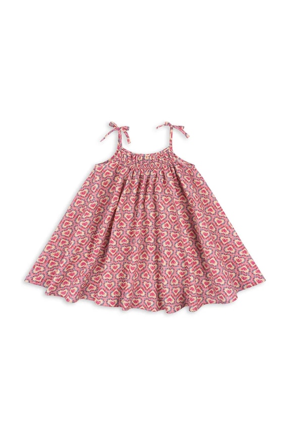 Konges Sløjd καλοκαιρινό βαμβακερό VIVIAN STRAP DRESS GOTS ροζ KS105582.PPY2