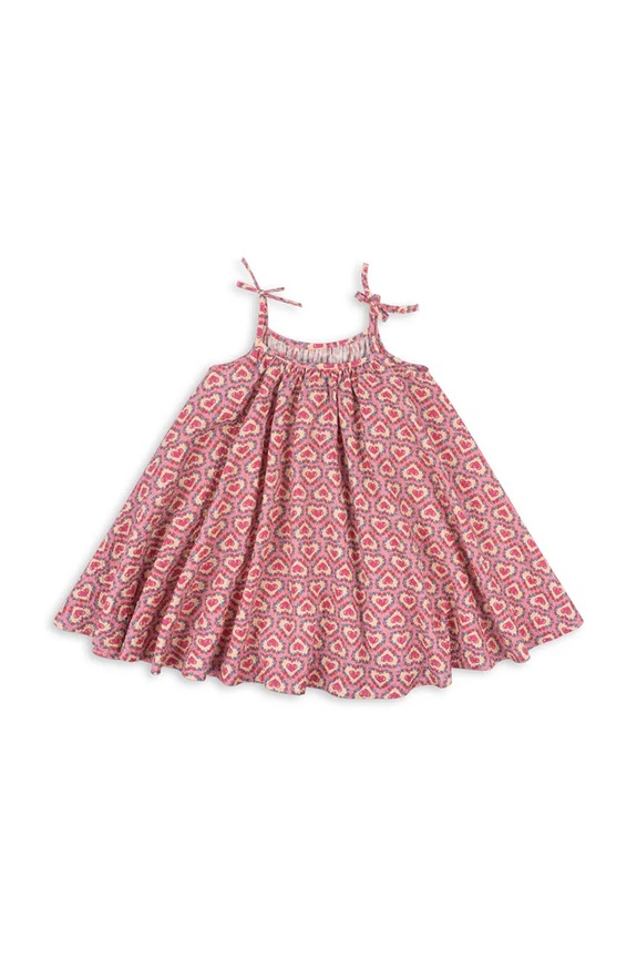 Konges Sløjd καλοκαιρινό βαμβακερό VIVIAN STRAP DRESS GOTS KS105582.PPY2 ροζ SS26