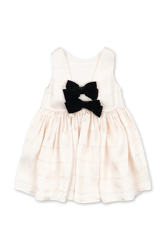 Konges Sløjd šaty s rozšíreným strihom s viskózou LIVIA DRESS KS105600.PPY2 biela SS26
