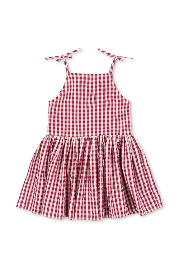 Dievča Konges Sløjd šaty bavlnené ISOTTA DRESS GOTS KS105603.PPY2 ružová