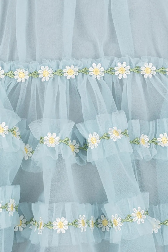 Konges Sløjd sukienka JOELLE DRESS KS105650.PPY2 niebieski