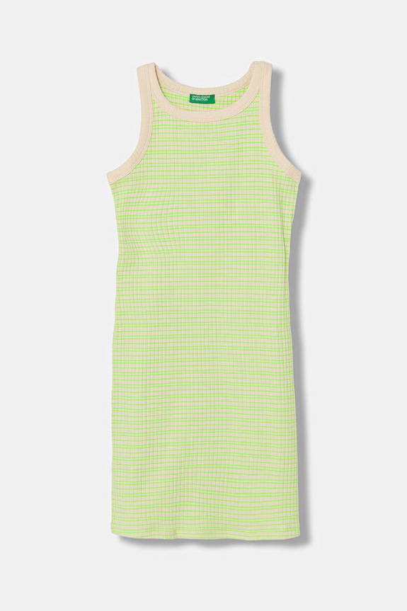 United Colors of Benetton vestito con cotone giallo 38DBCV019.G.seasonal