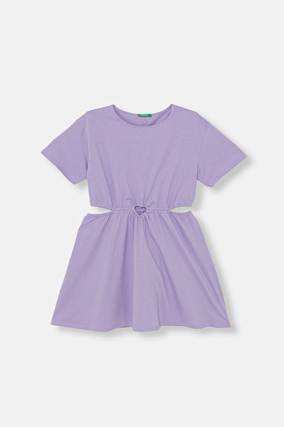 United Colors of Benetton letní šaty bavlněné fialová 35RYCV01A.G.seasonal