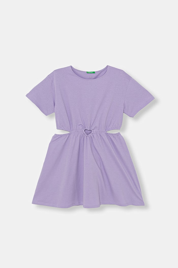 United Colors of Benetton letní šaty bavlněné fialová 35RYCV01A.G.seasonal