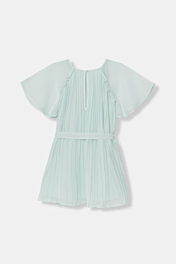 United Colors of Benetton skladané šaty 41EXCV03R.G.Stagionale zelená SS26