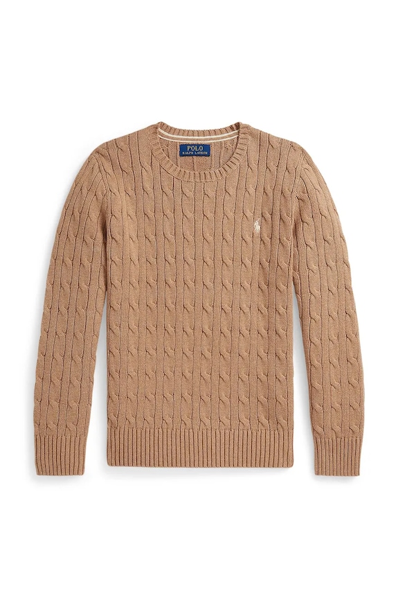 Polo Ralph Lauren sweter bawełniany dziecięcy bawełna beżowy 323702674504