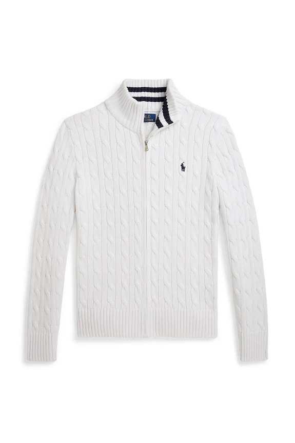 Polo Ralph Lauren kardigan bawełniany dziecięcy bawełna biały 323A95566002