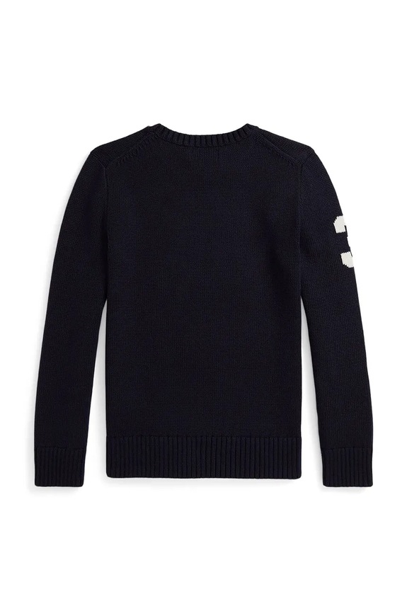 Polo Ralph Lauren pulover de bumbac pentru copii 323A95620001 bleumarin SS26