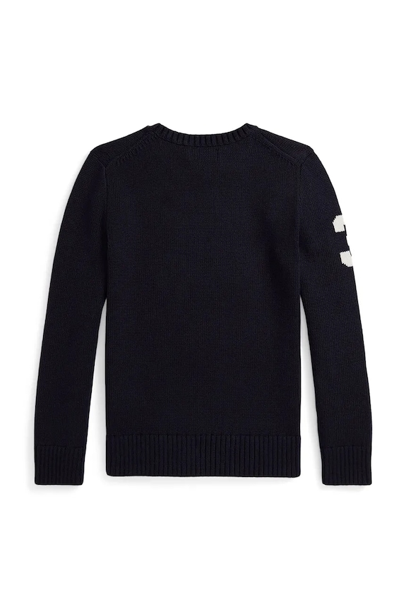 Polo Ralph Lauren pulover de bumbac pentru copii 323A95620001 bleumarin SS26