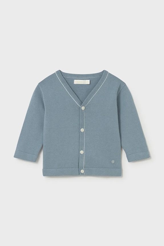 Mayoral cardigan din bumbac pentru copii 1310.3A.Baby.PPY2 albastru SS26