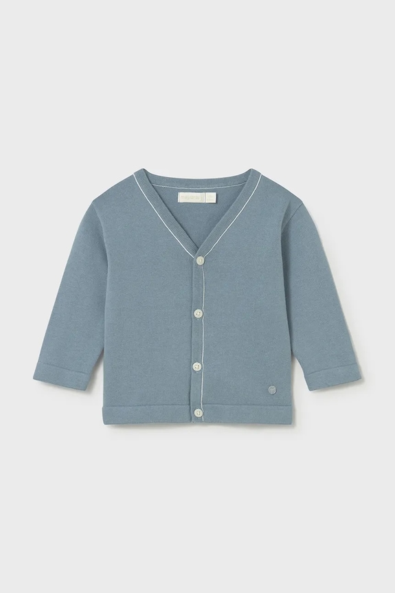 Mayoral cardigan din bumbac pentru copii 1310.3A.Baby.PPY2 albastru SS26