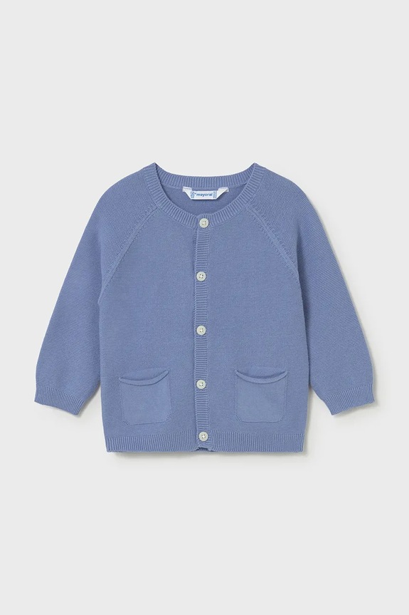 Mayoral cardigan din bumbac pentru copii uni albastru 1311.3B.Baby.PPY2