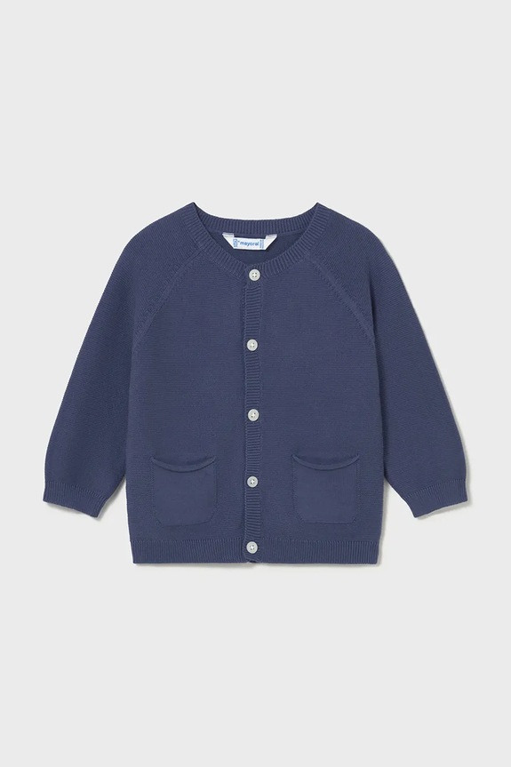Mayoral cardigan din bumbac pentru copii uni bleumarin 1311.3B.Baby.PPY2