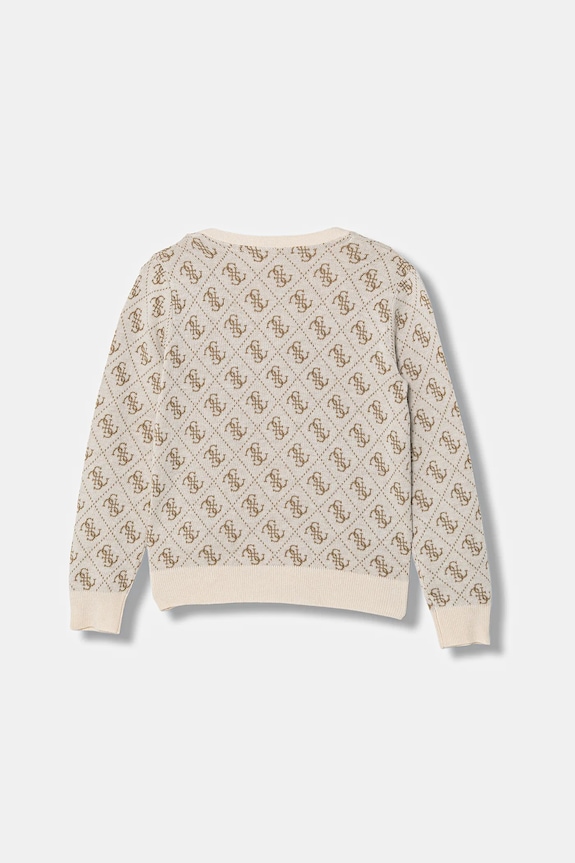 Guess cardigan cu amestec de lână pentru copii L6RR12.Z3OE2.PPY2 bej SS26