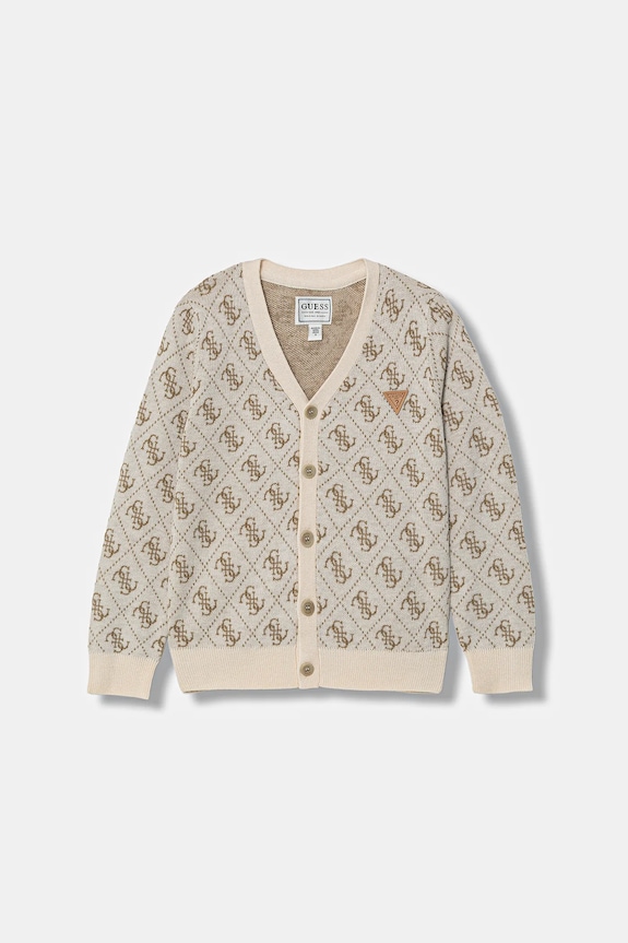 Дитячий кардиган з домішкою вовни Guess тонкий бежевий N6RR08.Z3OE2.PPY2