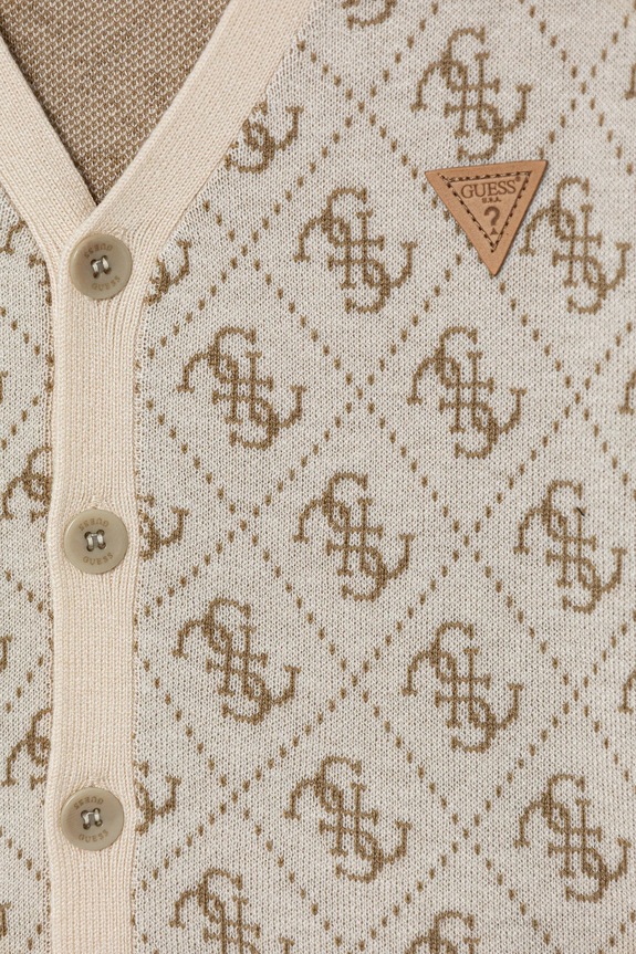 Хлопчик Дитячий кардиган з домішкою вовни Guess N6RR08.Z3OE2.PPY2 бежевий