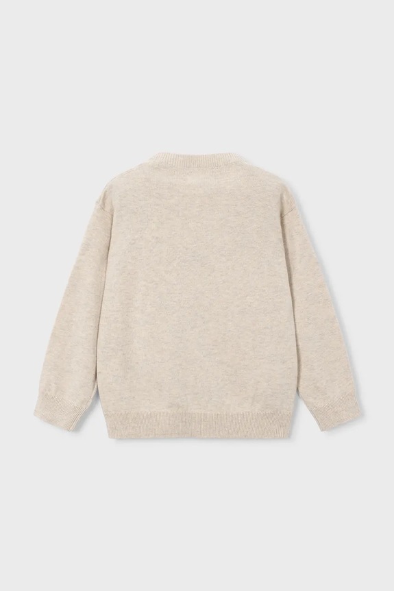 Mayoral cardigan din bumbac pentru copii 3381.5A.Mini.PPY2 bej SS26