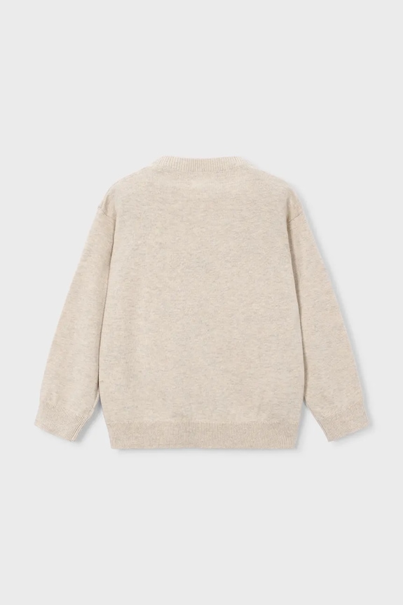Mayoral cardigan din bumbac pentru copii 3381.5A.Mini.PPY2 bej SS26