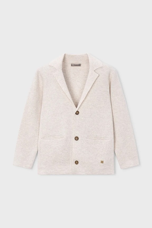 Mayoral cardigan di cotone bambino/a a maglia fine beige 3436.5A.Mini.PPY2