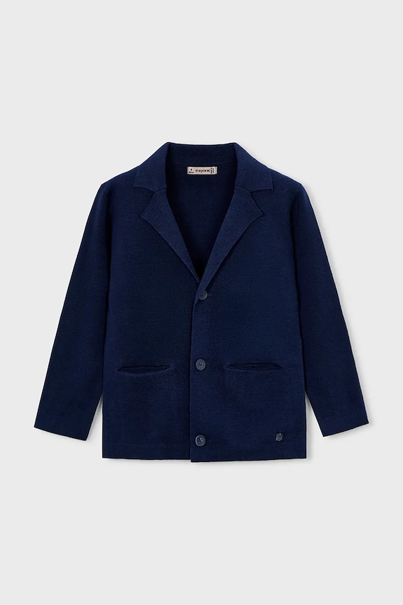 Mayoral cardigan din bumbac pentru copii 3436.5A.Mini.PPY2 bleumarin SS26