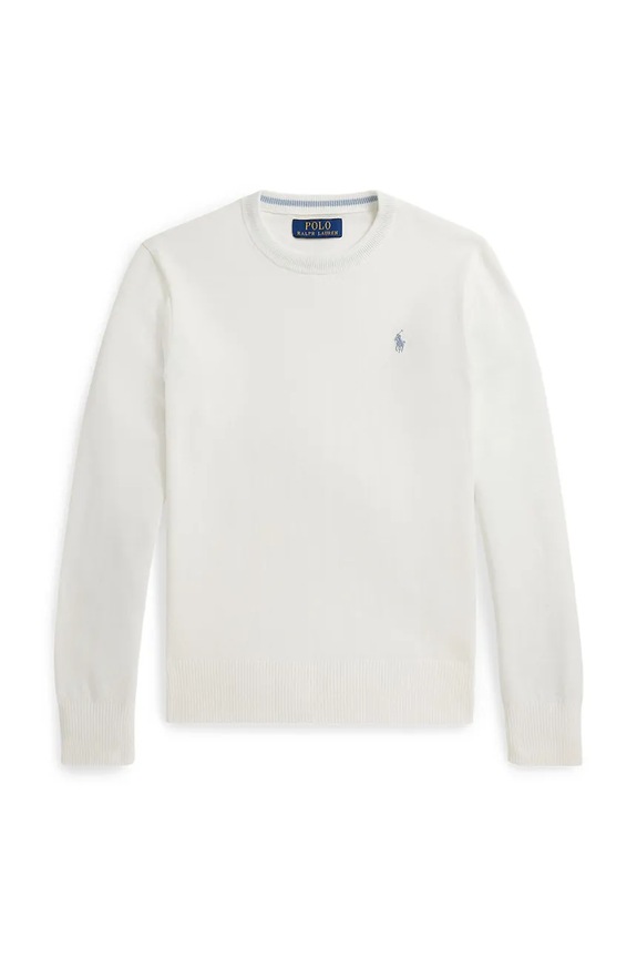 Polo Ralph Lauren sweter bawełniany dziecięcy bawełna biały 323799887501