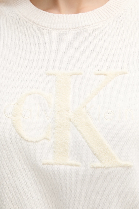 Bavlněné tričko Calvin Klein Jeans LV044E306G béžová