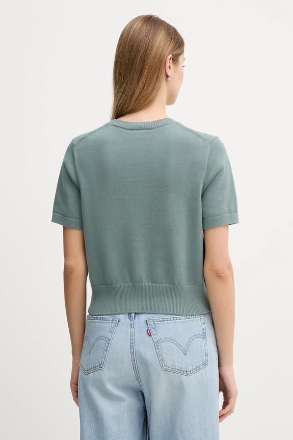 Oblečení Bavlněné tričko Calvin Klein Jeans LV044E306G tyrkysová