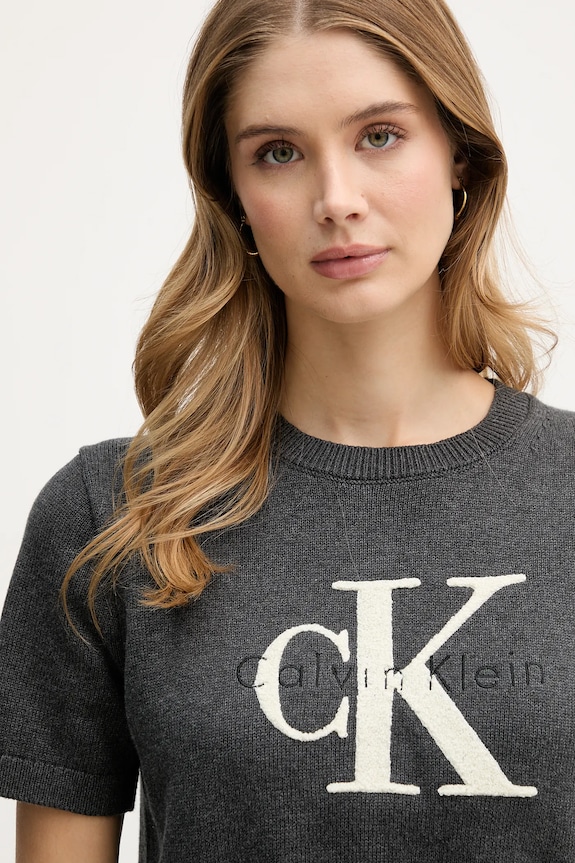 Calvin Klein Jeans t-shirt in cotone LV044E306G grigio