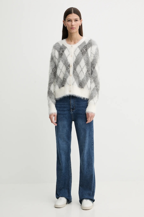Calvin Klein Jeans cardigan LV044E317G gri SS26