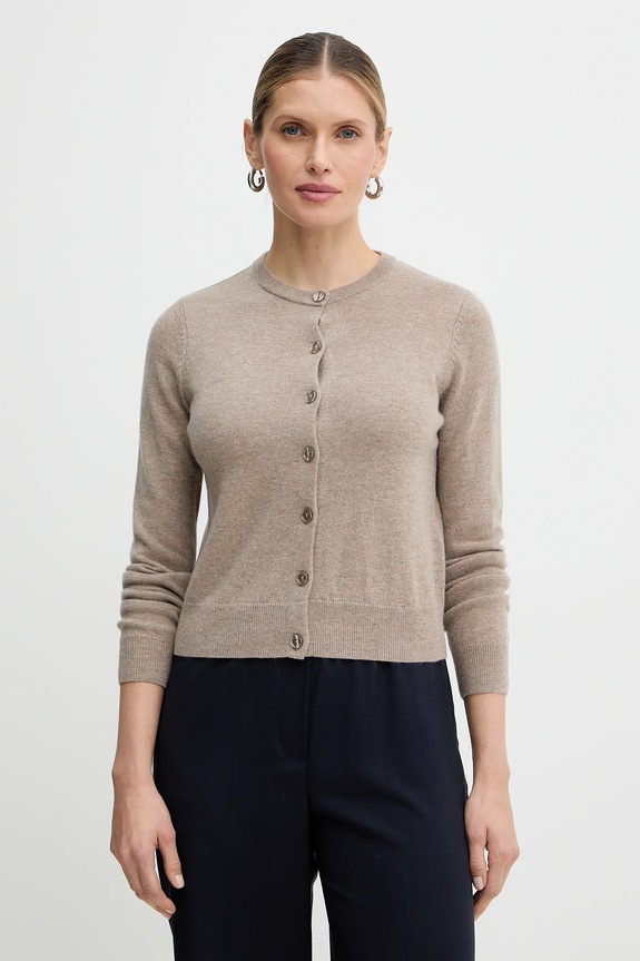Vlnený kardigán Weekend Max Mara NEBBIA vlna béžová 2615341021600