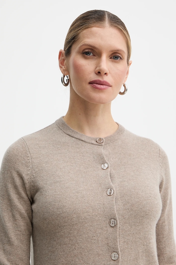 Vlnený kardigán Weekend Max Mara NEBBIA béžová 2615341021600