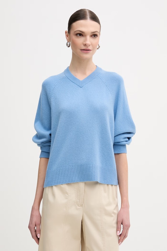Weekend Max Mara pulover de casmir CENTRO grosime medie albastru 2615361061600