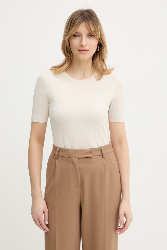 Weekend Max Mara pulover din amestec de mătase GABARRA subtiri bej 2615361081600